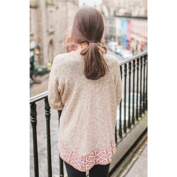 Bill Baber Handmade in Scotland Montrose Waterfall Natural Fiber Cardigan Sz. M - Picture 2 of 8